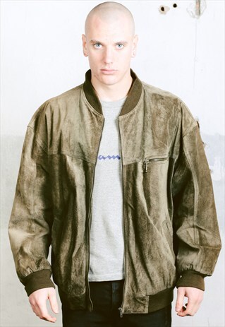 VINTAGE SUEDE BOMBER JACKET