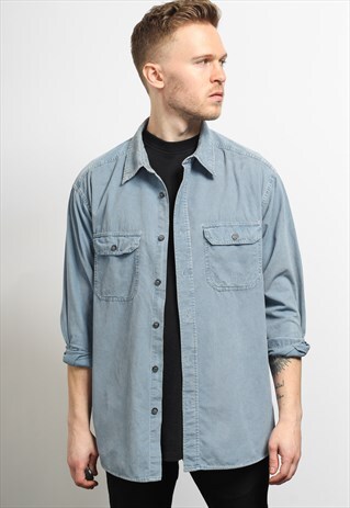VINTAGE CORDUROY SHIRT BLUE