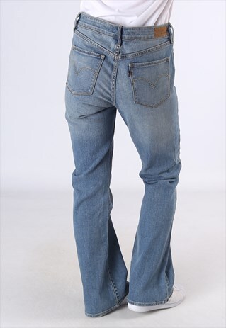 LEVIS DEMI CURE CLASSIC BOOTCUT DENIM JEANS FLARE UK 12 (C5K