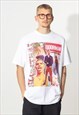 SLOWTHAI UNISEX TEE PRINTED T-SHIRT IN WHITE