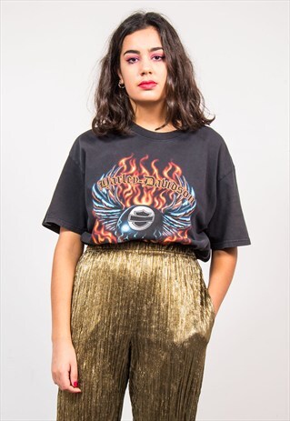 VINTAGE 90'S BLACK HARLEY DAVIDSON T-SHIRT
