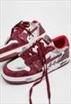 HEART PATCH SNEAKERS GRAFFITI SHOES CLASSIC TRAINERS IN RED