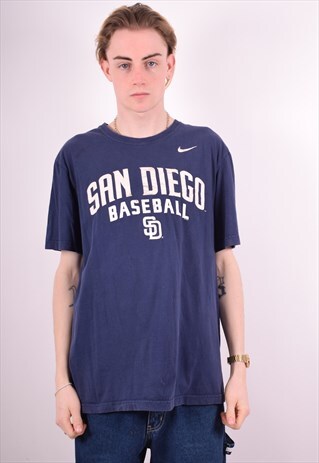 NIKE MENS VINTAGE T-SHIRT TOP XL BLUE 90S