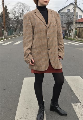 OVERSIZED HUGO BOSS SILK WOOL BLAZER