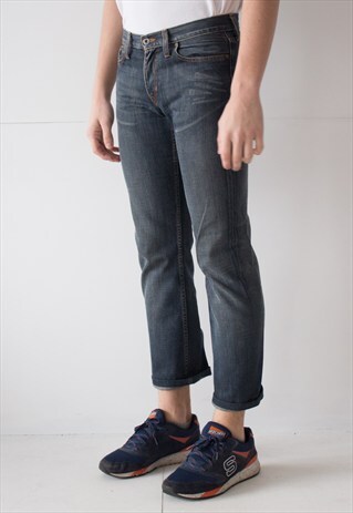 VINTAGE RETRO DARK TOMMY HILFIGER SLIM JEANS DENIM W28 L34