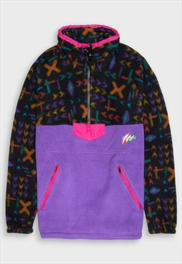 Purple  fleece with contrasted sleeves