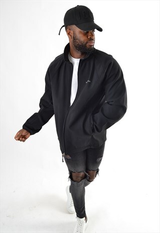 BLACK NAUTICA FLEECE LINED JACKET RLH6218