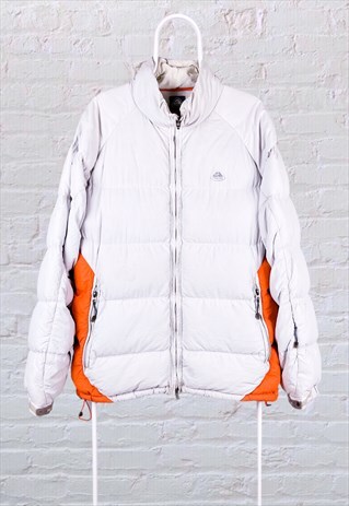 VINTAGE NIKE ACG PUFFER JACKET CREAM ORANGE LARGE