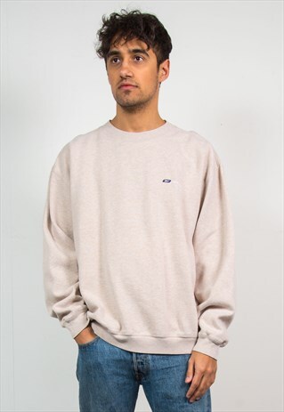 90'S REEBOK SWEATSHIRT BEIGE CREW NECK SWEATER