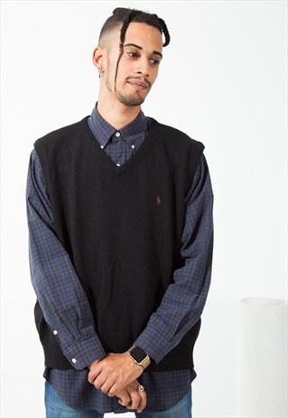 ON SALE VINTAGE 80S P. RALPH LAUREN KNITWEAR VEST / S0008