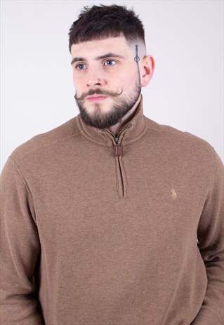 VINTAGE POLO RALPH LAUREN 1/4 ZIP SWEATER