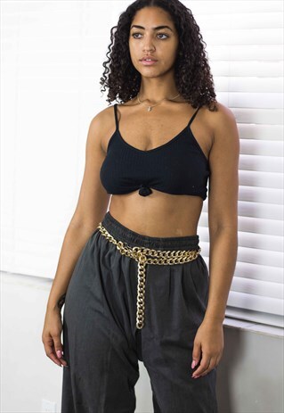 VINTAGE GOLD LOOK CHAIN BELT 90S X 8.7