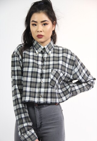 VINTAGE CROPPED PATTERNED SHIRT