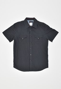 Vintage 00's Y2K Diesel Shirt Short Sleeve Stripes Grey