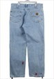 Vintage 90's Carhartt Jeans / Pants Relaxed Fit Light Wash