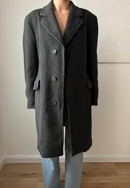 Vintage oversized forever coat in dark gray