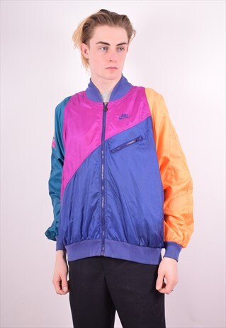NIKE MENS VINTAGE TRACKSUIT TOP JACKET XL MULTI 90S