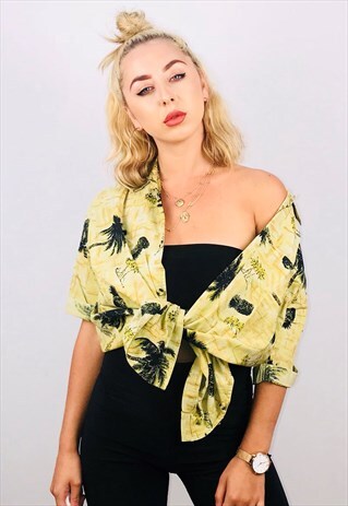 VINTAGE UNISEX HAWAIIAN OVERSIZED PATTERN SHIRT