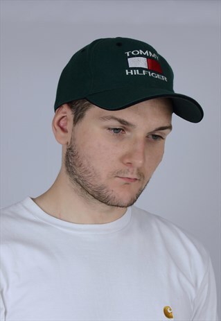 TOMMY HILFIGER CAP MEN RARE GREEN