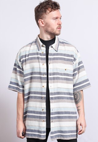VINTAGE AZTEC PATTERNED SHIRT