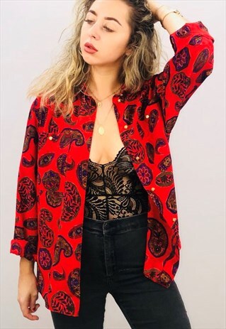 VINTAGE OVERSIZED PATTERN SHIRT