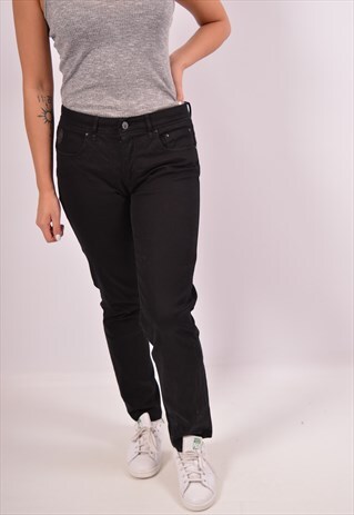 VINTAGE TRUSSARDI SLIM TROUSERS BLACK
