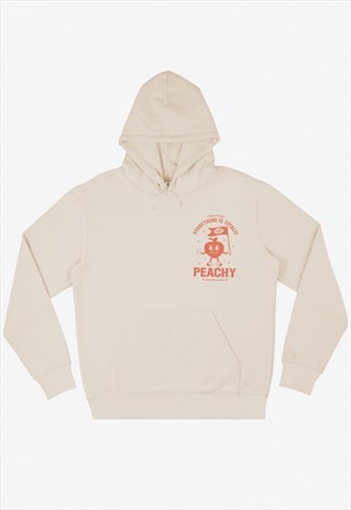 EVERYTHING IS PEACHY UNISEX VINTAGE STYLE GRAPHIC HOODIE IN