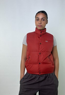 Red / Orange 90s Napapijri Embroidered Puffer Jacket