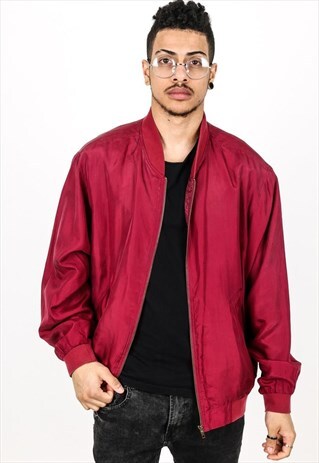 VINTAGE SILK BOMBER JACKET J44