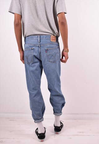 LEVI'S 550 MENS VINTAGE JEANS W33 L30 BLUE 90S