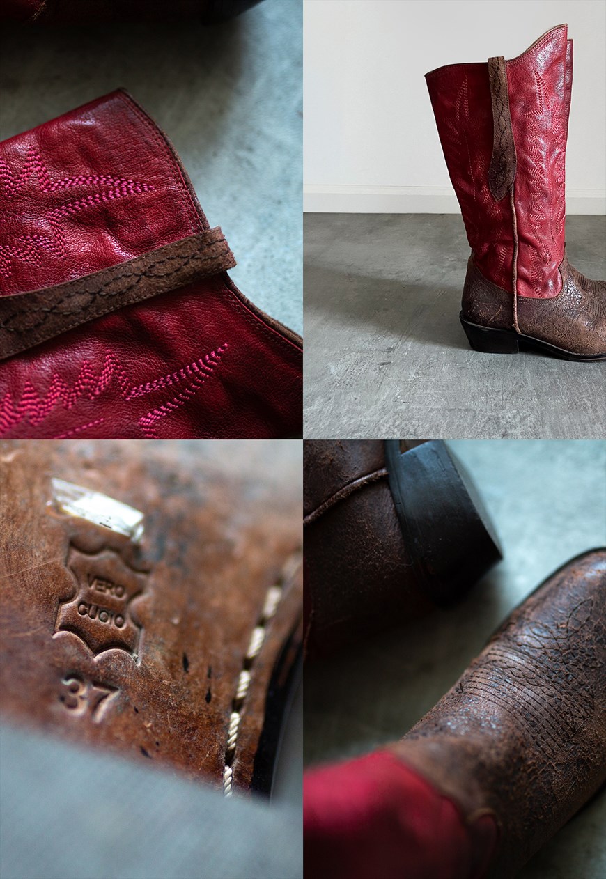 Oxblood top cowboy boots