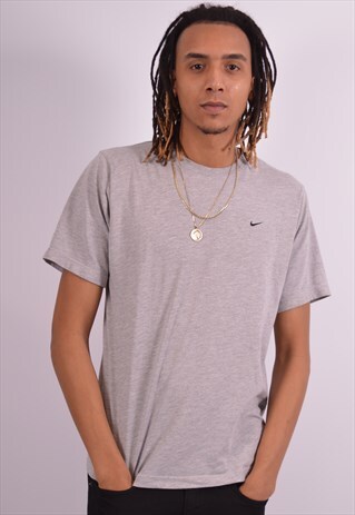 NIKE MENS VINTAGE T-SHIRT TOP MEDIUM GREY 90S