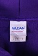 VINTAGE 90'S GILDAN HOODIE HOODED PULLOVER PURPLE LARGE