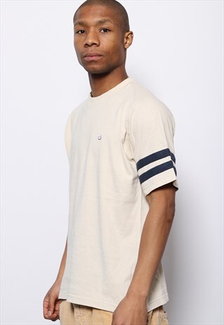 VINTAGE CHAMPION LOGO T-SHIRT BEIGE