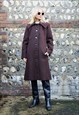 REVIVAL VINTAGE WOOL COAT BROWN CLASSIC FITTED