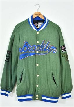 Vintage Brooklyn Baseball Jacket Green XXXLarge