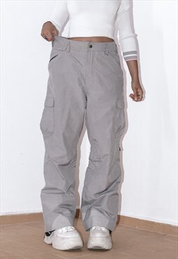 Helly Hansen Snowboard Cargo Y2k Pants in Grey Ski Trousers