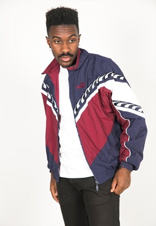 VINTAGE 80S USA PUMA SHELL SPORT JACKET / R159