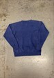 VINTAGE TOMMY HILFIGER KNITTED JUMPER BLUE SWEATER WITH LOGO