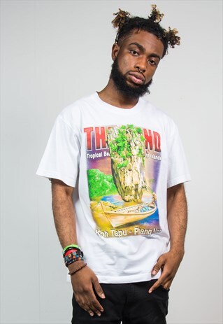 90'S GRAPHIC T-SHIRT THAILAND TOURIST NINETIES