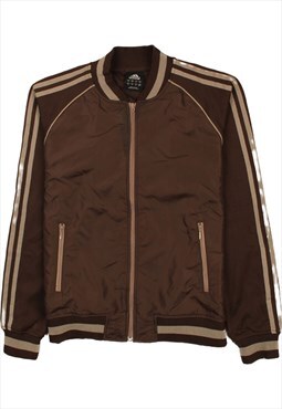 Vintage 90's Adidas Windbreaker Sportswear Full Zip Up Brown