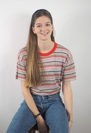 VINTAGE MULTI STRIPE T-SHIRT