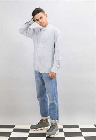 VINTAGE COLLARLESS SLIM SHIRT