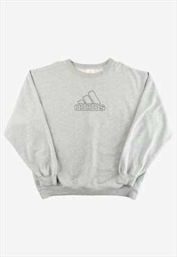 Vintage 2002 Adidas Spell Out Logo Sweatshirt - Grey XXL