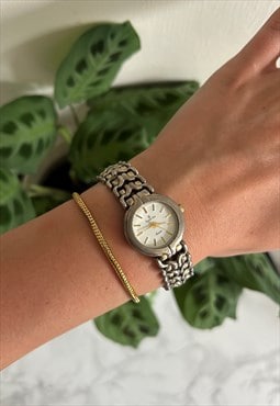 Vintage Womens Silver Charles Dior Chain Quartz Watch