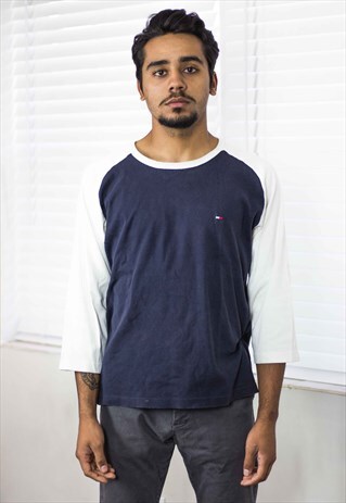 VINTAGE TOMMY HILFIGER T-SHIRT LOGO 90S M 10.7