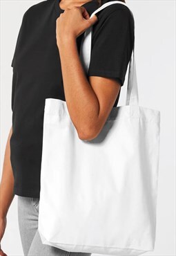 Women's Essential Woven Cotton Shoulder Tote Bag - White