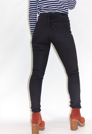 RETRO SUPER SKINNY BLACK LEVI JEANS