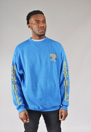 VINTAGE BOOT HILL BIKE WEEK SWEATSHIRT BLUE