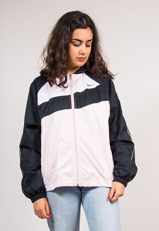 VINTAGE 90'S LIGHT PINK NIKE HOODED TRACKSUIT JACKET